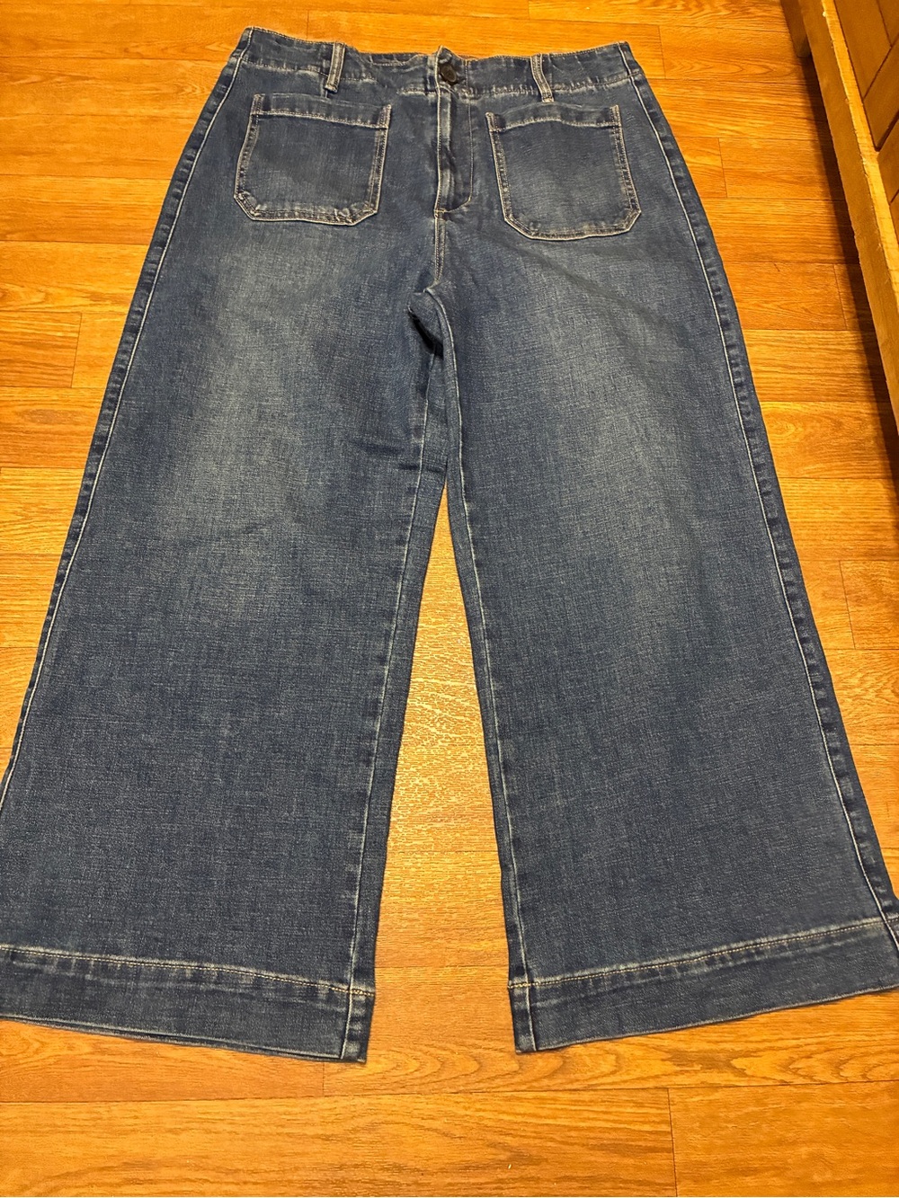 Scotch and Soda Cropped Wide Leg Women’s Jeans - Dark Blue Denim Size 14 NWT